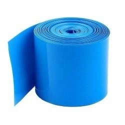 Folia termokurczliwa - rękaw PVC szer. 33mm - niebieska - na 1 akumulator 18650 - 1mb