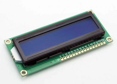 Wyświetlacz LCD 2x16 niebieski ze sterownikiem HD44780 - QC1602A