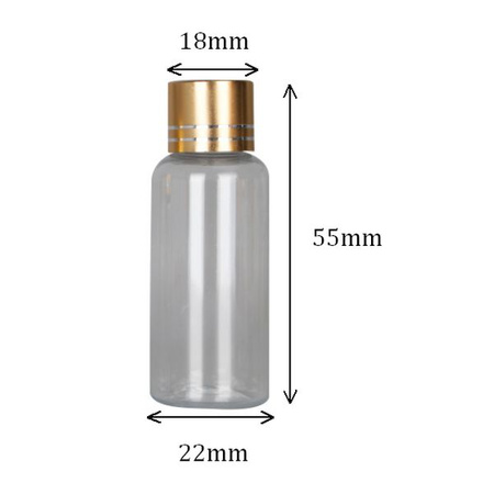 Plastic bottle with metal cap 10ml - Sample bottle