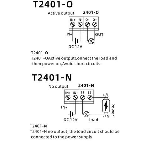 T2401 programmable time-delay relay module - Dual Display DC 12V