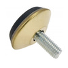 Foot with joint 35x18mm gold - furniture leg M8 - adjustable foot for furniture