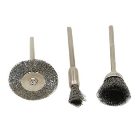 Wire sanding brush 25mm - round - for dremel, mini rubbermaid