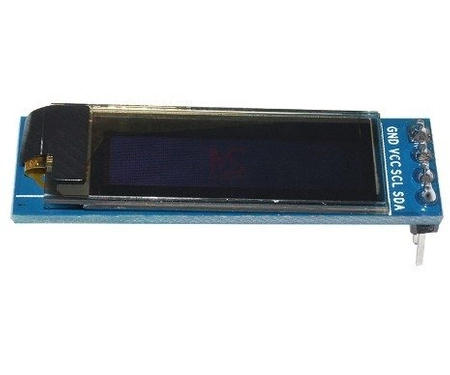 Wyświetlacz OLED niebieski 0,91' 4P 128x32 na I2C - SSD1306 - Arduino