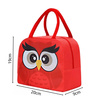 Termiczna Torba Z Uchwytem Lunch Bag Czerwona Sowa Izolowana