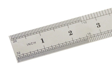 Linijka metalowa 30 cm - 12 cali - 0,35mm - dwustronna - precyzyjna