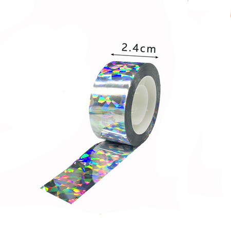 Taśma odblaskowa dwustronna holo - 24mm - 50m - odstraszacz ptaków