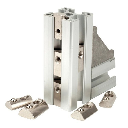 Sliding nut - keyway - M4 with ball for aluminum profiles 2020 - 10pcs - TSLOT, T-NUT, TNUT