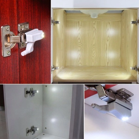 Automatyczna Lampka LED do szafki szafy na zawias drzwiczki - biała zimna