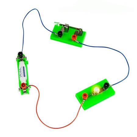 Przewód połączeniowy 20cm - 2x konektor widełkowy - do budowy prostych obwodów elektrycznych