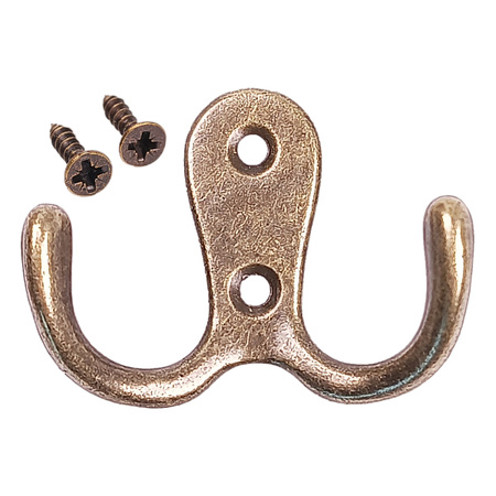 Double wall hanger - retro - A2700 - Metal clothes hook