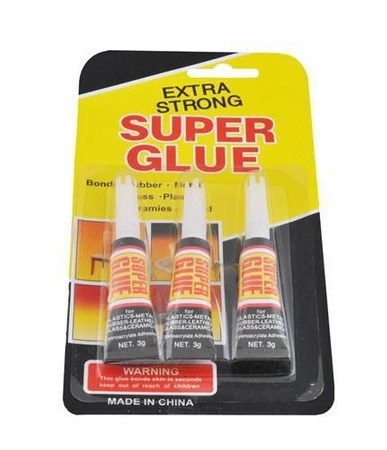 Klej super glue Cyjanoakryl CA - zestaw 3 szt. - 9g