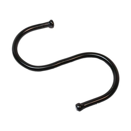 Hook type S - 2,5' black - Metal hanger - Hook