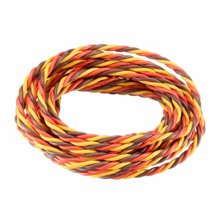 Przewód serwa trójżyłowy 0,30 mm - skręcony - kabel 60 żył
