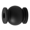 Vibration damper 15mm/15mm - medium hardness - black - vibration damper, damper, shock absorber - 1 piece