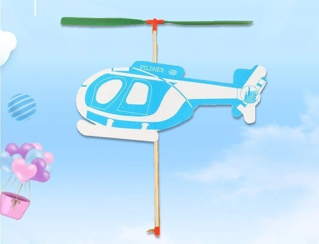 Model Helikoptera z napędem gumowym - latający śmigłowiec dla dzieci - Guillows