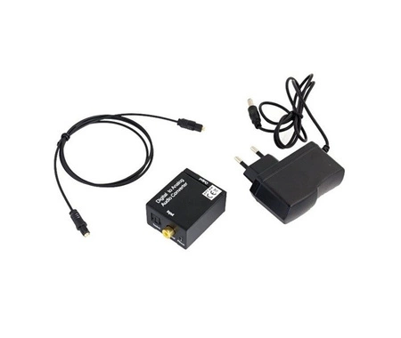 Konwerter optyczny sygnału audio - DAC Coax/ Toslink - 2xRCA USB