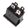 Przełącznik kołyskowy bistabilny KCD1-4 - czerwony - 15x21mm - przełącznik ON/OFF 250V - 4PIN