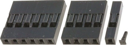 Wtyk kołkowy 2,54mm - 4 piny - 10 szt - osłonka - do układów elektronicznych