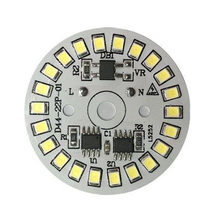 Panel  LED okrągły - 15W - 230V - światło białe ciepłe - 22 diody SMD 2835